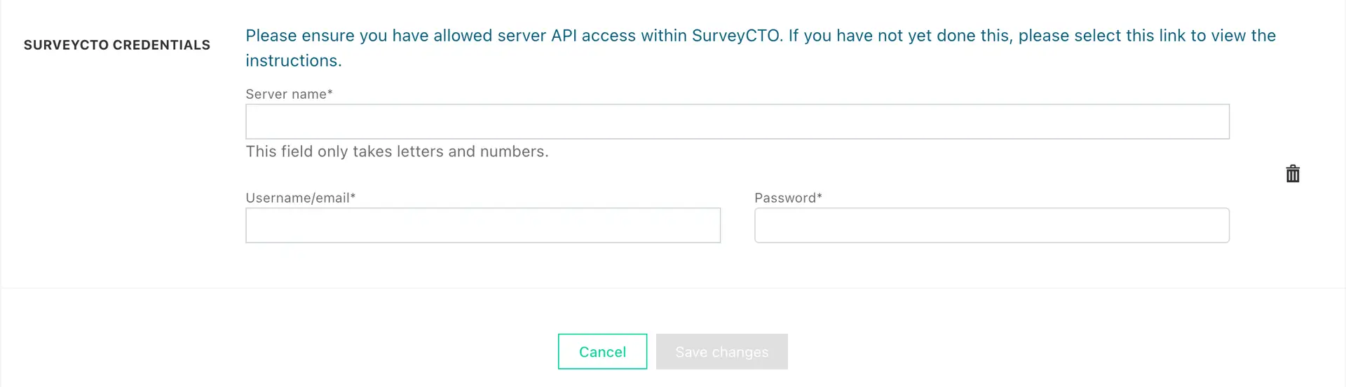 02.1 – add SurveyCTO credentials to TolaData - TolaData